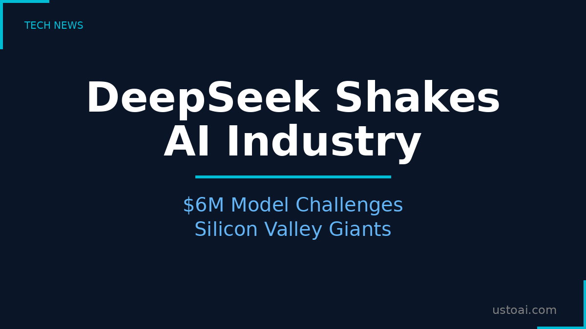DeepSeek Shakes AI Industry: China’s $6 Million Model Challenges Silicon Valley Giants