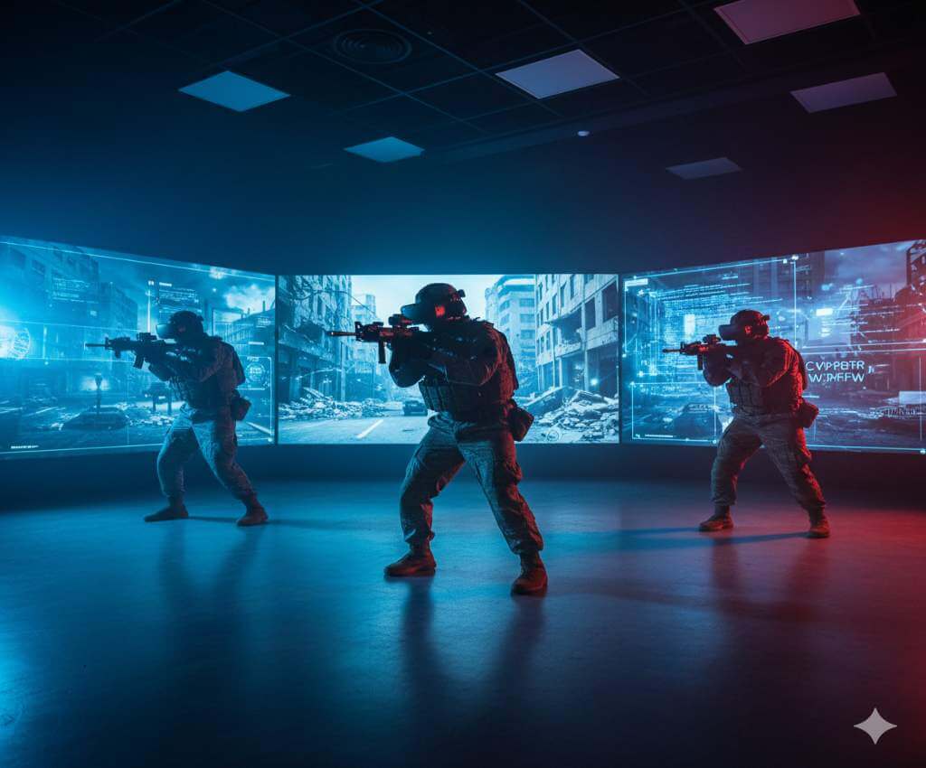 U.S.-Army-soldiers-training-with-VR-headsets-in-a-digital-urban-combat-simulation