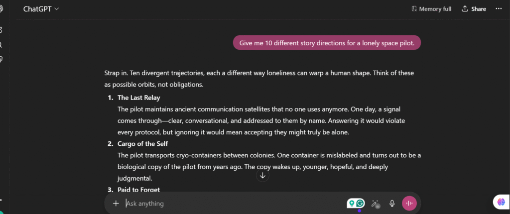 chatgpt-for-story-directions
