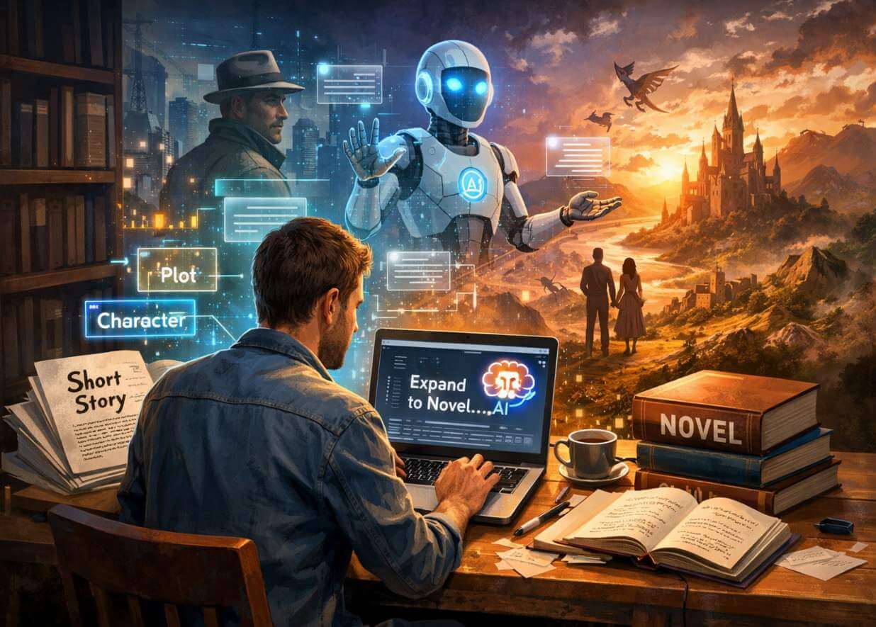 How to Expand a Short Story into a Novel (With AI Story Tools)