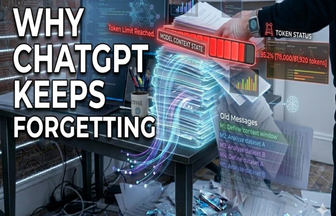 Why Does ChatGPT Keep Forgetting? Context Window, Memory, and Token Limits Explained