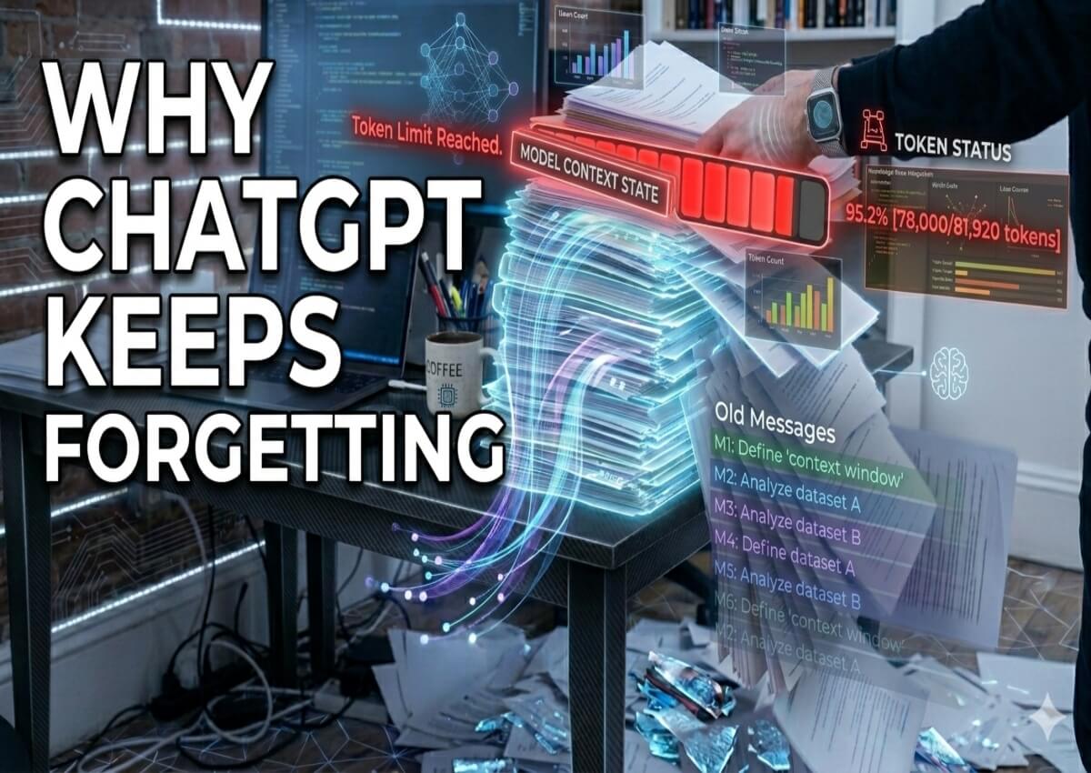 Why Does ChatGPT Keep Forgetting? Context Window, Memory, and Token Limits Explained